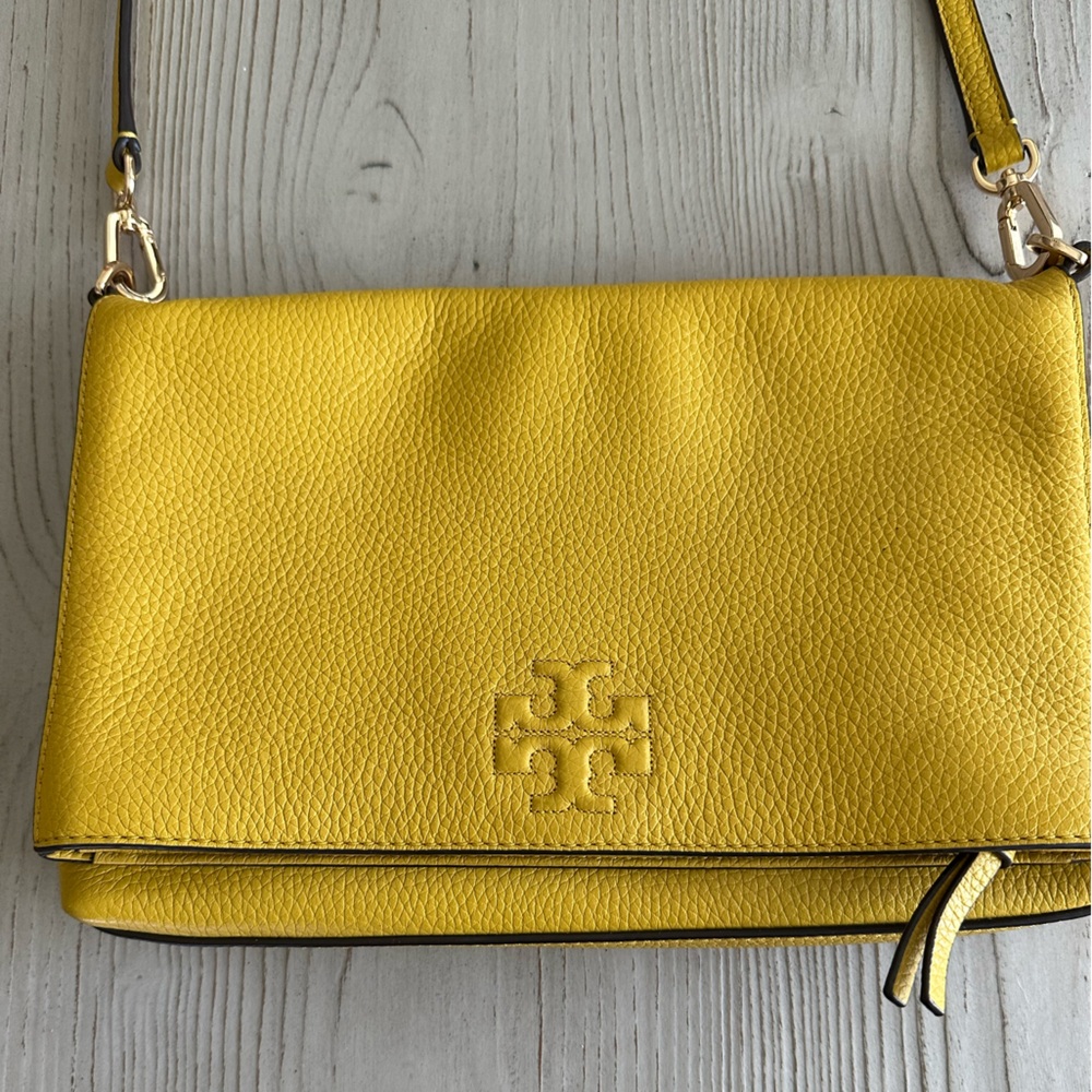 Tory Burch Mustard Leather Crossbody Bag